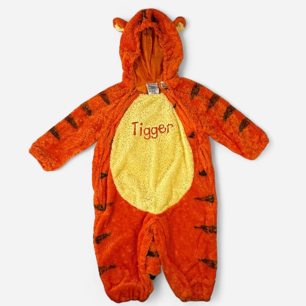 Disney Store Tigger Plush Costume Bodysuit Winnie the Pooh Vintage Orange 18M